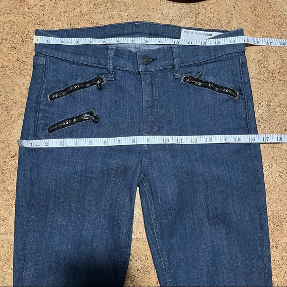 Rag & Bone Jeans Moto Zipper Alice Skinny Jean Sz 28 - Picture 14 of 15